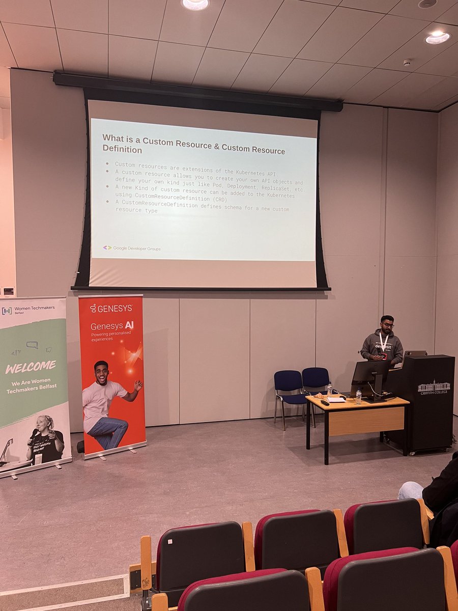 GDGDublin's tweet image. Sandeepsingh Multani talking on k8s API at #DevfestIreland2023 

#googledevelopergroups