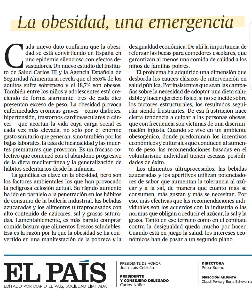 PSIQUINDIGNADOS's tweet photo. Ser obeso no es la expresión de una identidad diversa sino un claro factor de riesgo que provoca graves enfermedades y un alto coste social y económico. Urge modificar hábitos y estilos de vida.

Ahora viene un #Ofendidito y nos acusa de "GORDOFOBIA"... https://t.co/xAmpRgFCsK