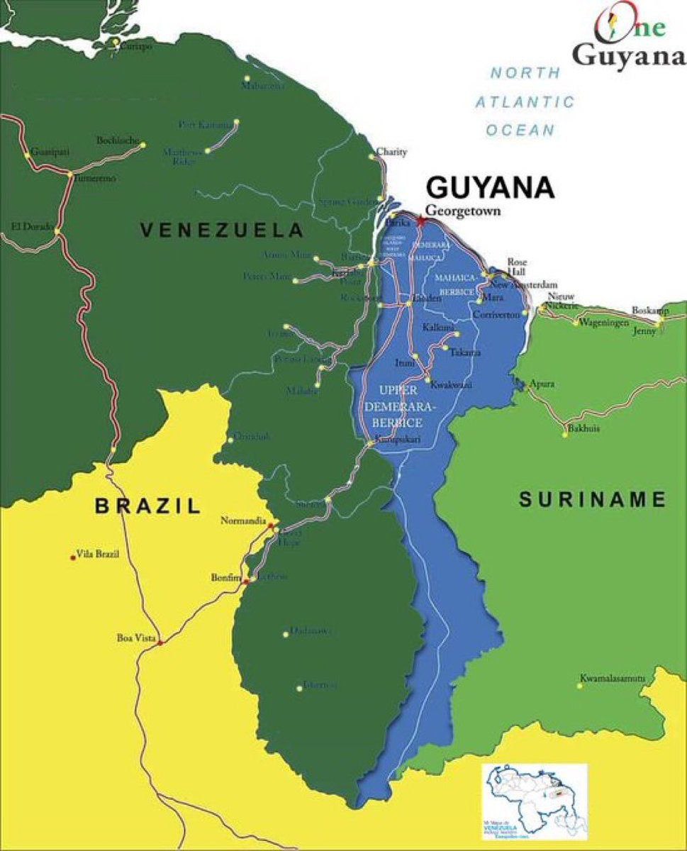 numamolina's tweet image. Este es realmente el mapa de la República Cooperativa de Guyana