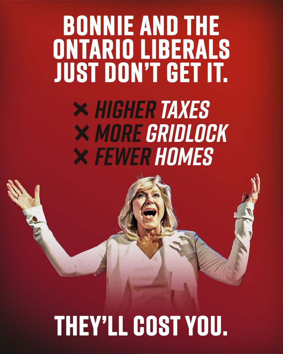 Let's meet the Ontario Liberals' latest leader, Bonnie Crombie. 👇 Bonnie Crombie and the Ontario Liberals just don't get it. They'll cost you.