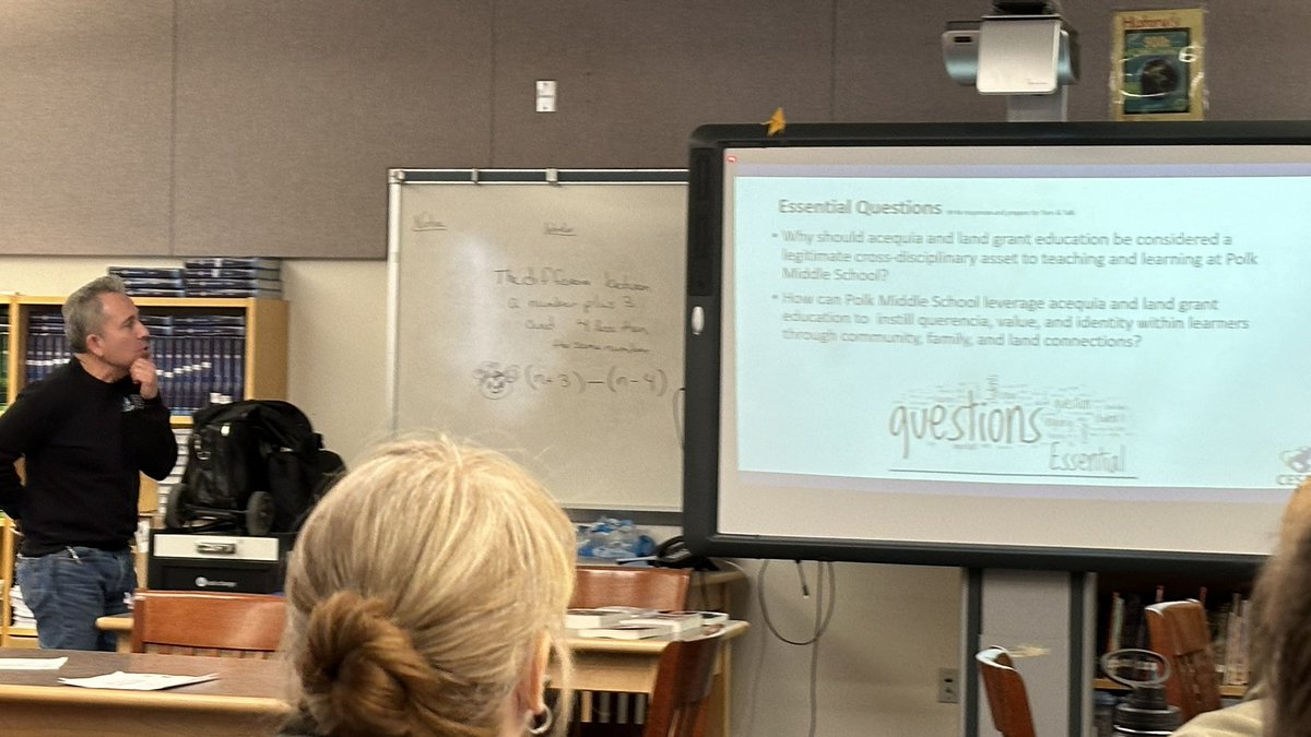 <a href="/PolkPatriotsAPS/">Polk Middle School</a> invited me to their Acequia &amp; Land Grant Education Curriculum Development Gathering today. It was nice to be back! #SouthValley