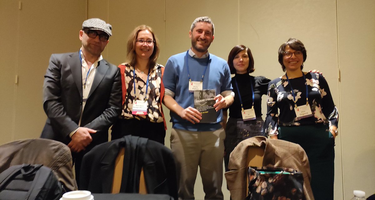 What a great way to launch Balkan Cyberia into the wild at <a href="/aseeestudies/">ASEEES</a>- can't think of a better group of scholars and friends to do it with! Almost made me tear up and not only because it was an 8am Saturday panel. Thank you!

#ASEEES23