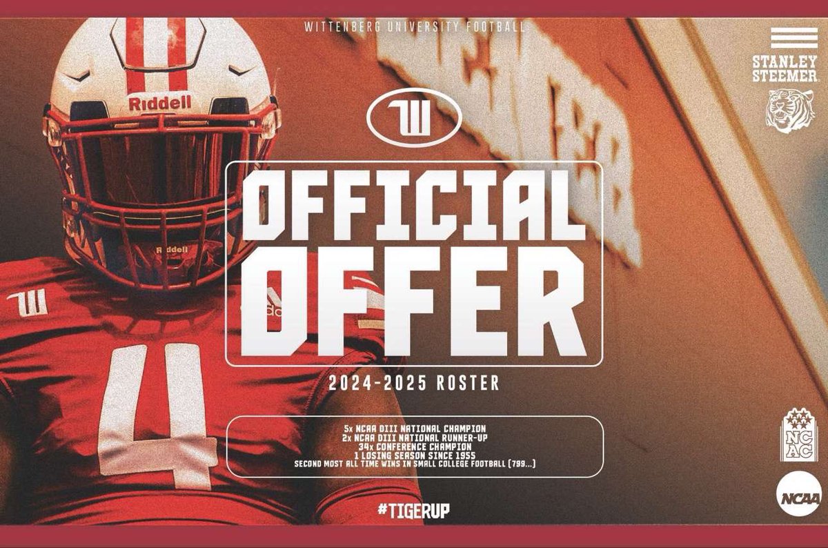 Jackmullins22's tweet photo. Blessed to receive an offer from @WittFootball @darnell_ish_99 @hannibalroda @LCN_FB https://t.co/W8ixac3MLz