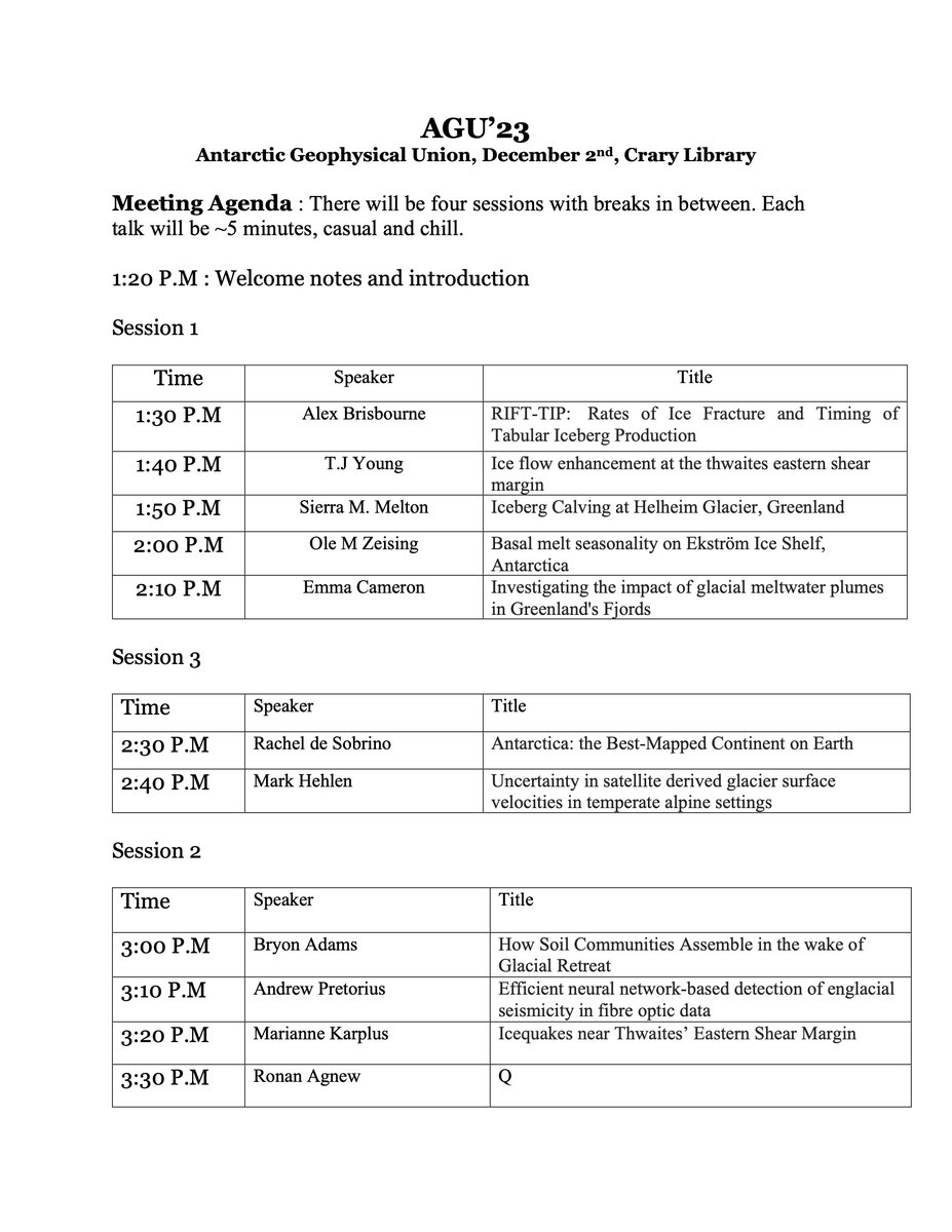 TJ Young 楊敦然 (@tjy511) on Twitter photo <a href="/theAGU/">AGU (American Geophysical Union)</a> (Antarctic Geophysical Union) comes to McMurdo station! 🧑🏻🔬
An afternoon full of inspiring research from geoscientists, covering glaciers🧊, oceans🌊, new technology🛠️, and remote sensing📡 <a href="/theAGU/">AGU (American Geophysical Union)</a> (Antarctic Geophysical Union) comes to McMurdo station! 🧑🏻🔬
An afternoon full of inspiring research from geoscientists, covering glaciers🧊, oceans🌊, new technology🛠️, and remote sensing📡