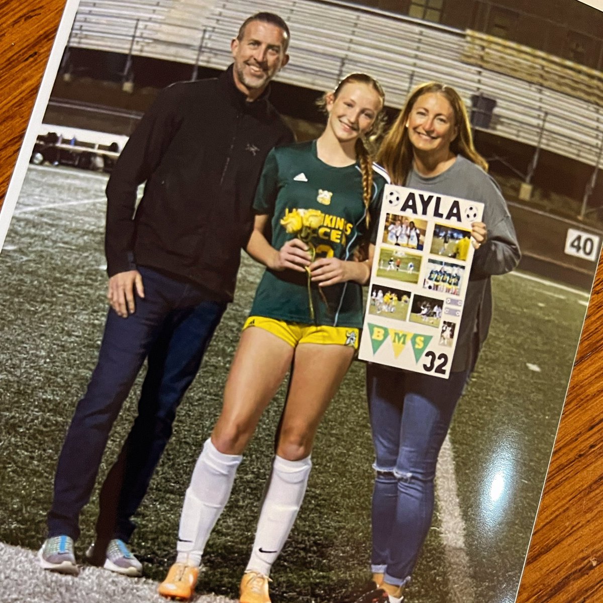 That’s a wrap for middle school soccer for @ayla2k28. Final season recap: Captain, led team in goals, assists and was All-District. 💚💛