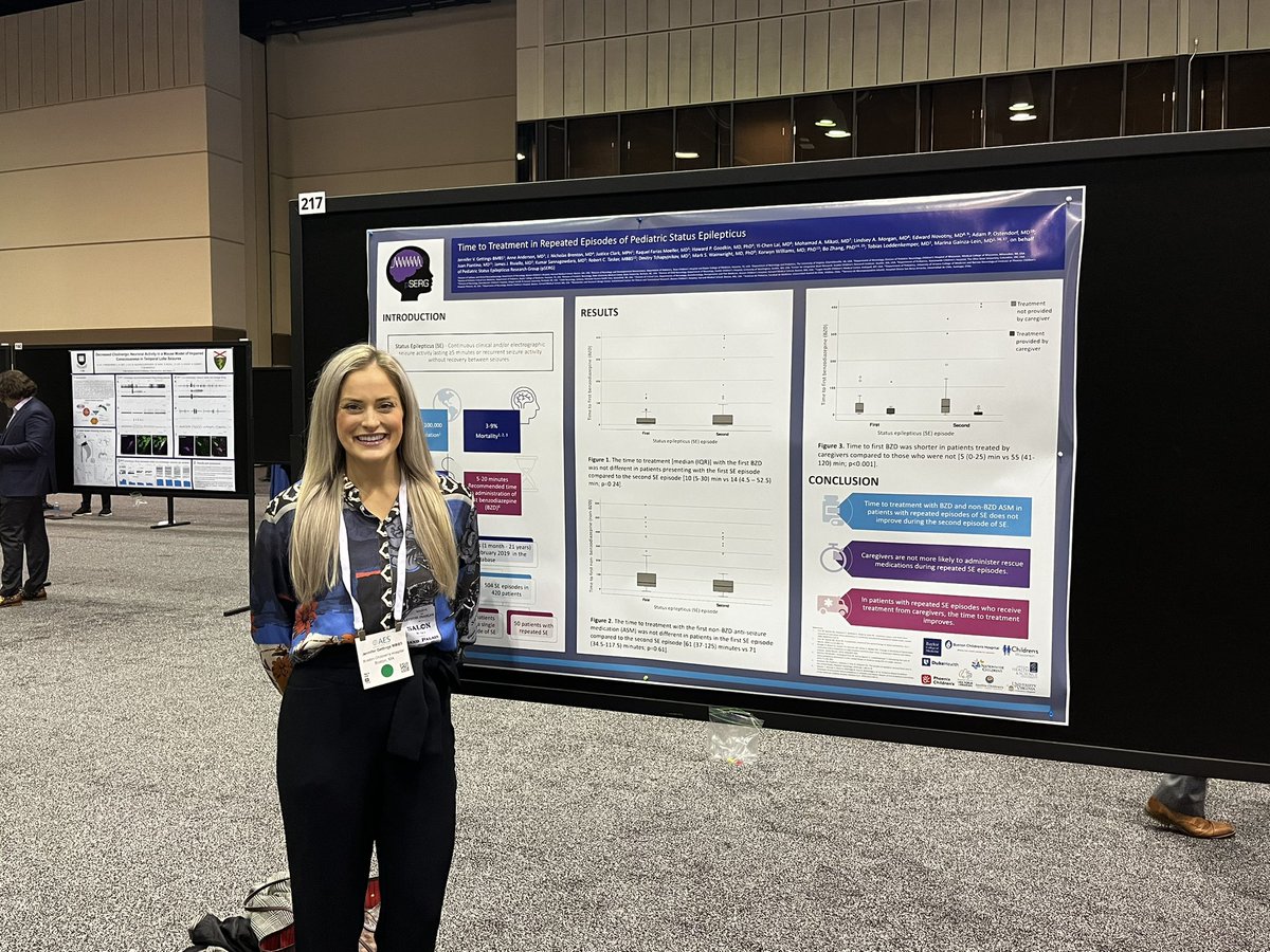 Presenting data from the pediatric status epilepticus research group at #AES2023. Patients with repeated episodes of status are not treated faster during their second episode of status. Caregiver education can improve the time to treatment and reduce morbidity and mortality!