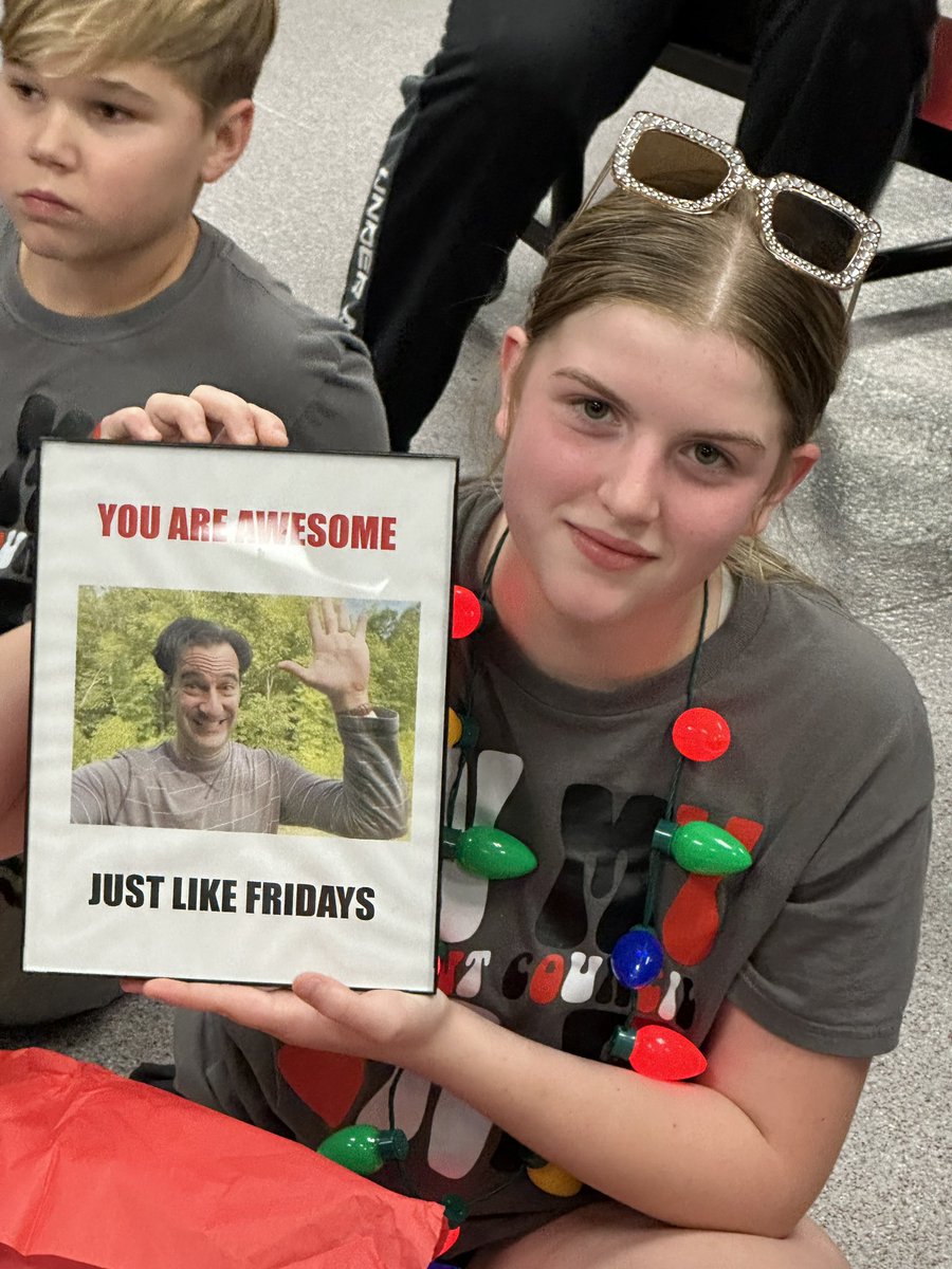 WiedmerHistory's tweet photo. Fridays are awesome! The ultimate white elephant gift at our middle school Christmas party was a picture of @CarlAzuz https://t.co/JK2YiKgBXk