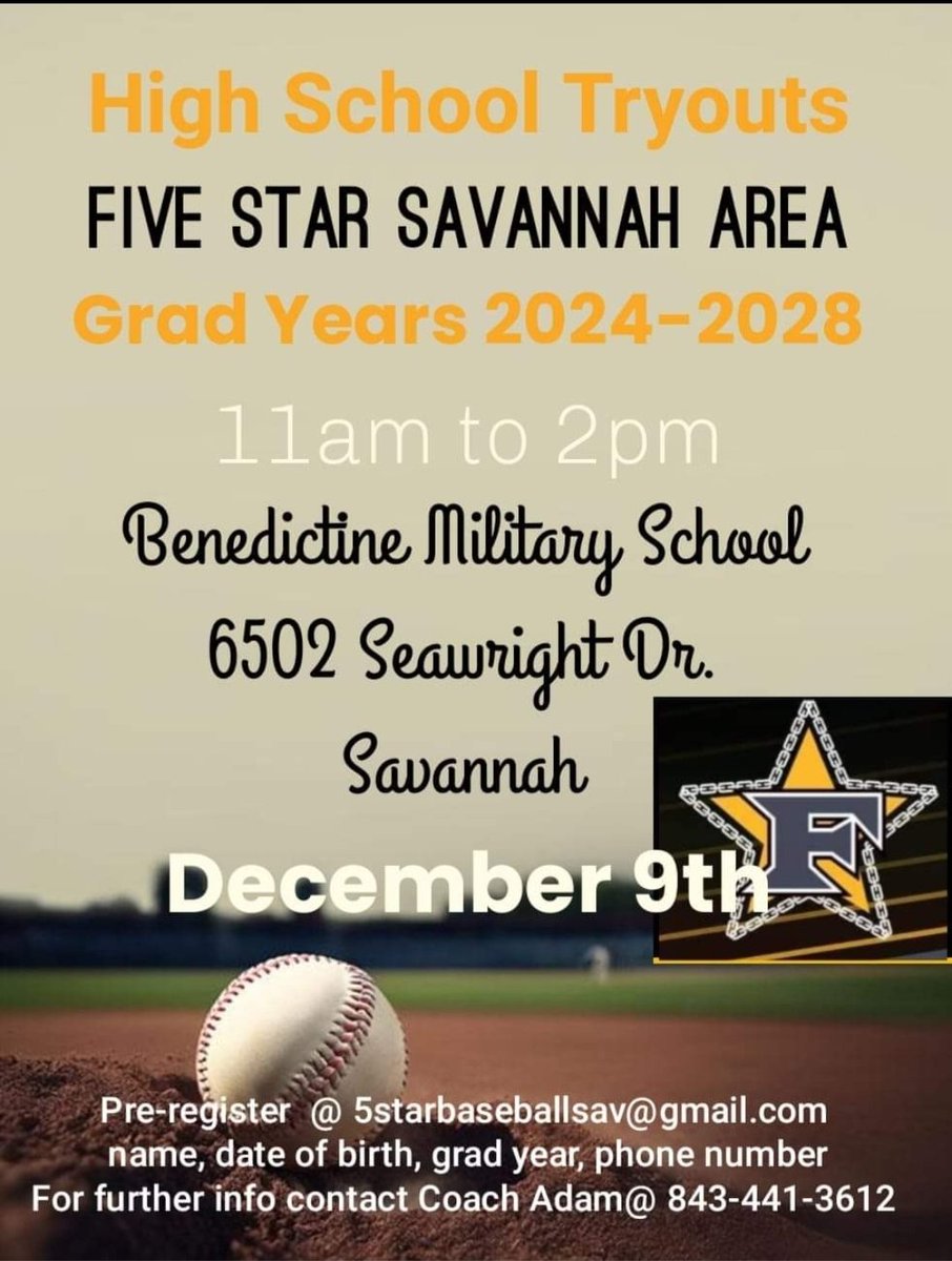 Five Star Baseball ( Savannah Area) (@5star_savannah) on Twitter photo 