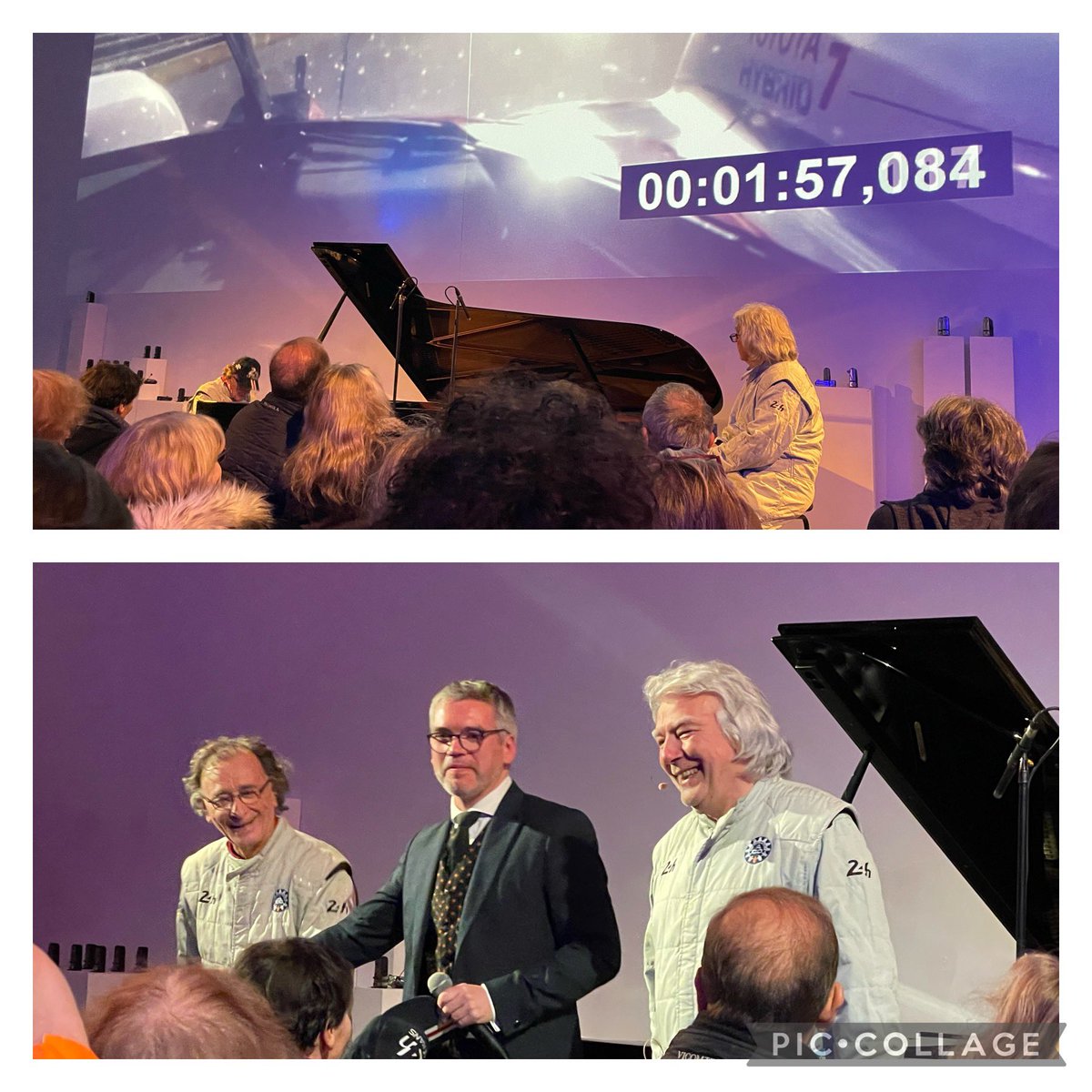 RYOj_p's tweet photo. « Le roman des 24h du Mans » en images brillamment sonorisé par un duo d’excellence : François-René DUCHABLE et Alain CARRE : un moment top ! 👌
Un grand merci à Guillaume Fournier. 
#pianoctambule #LeMans 
https://t.co/dqjj2n9awZ https://t.co/MzeA6Me5A7