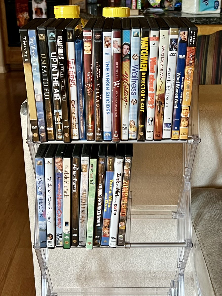 NicoleBdorf's tweet photo. I thought it would take a long time to fill the 4 DVD storage racks I bought a week agoโฆ.. already on the final one ๐ฌ๐ซฃ #BlackFridayDeal #LibraryBookstore #Sales #3DVDsFor1Dollar https://t.co/cDSOq8aDd1