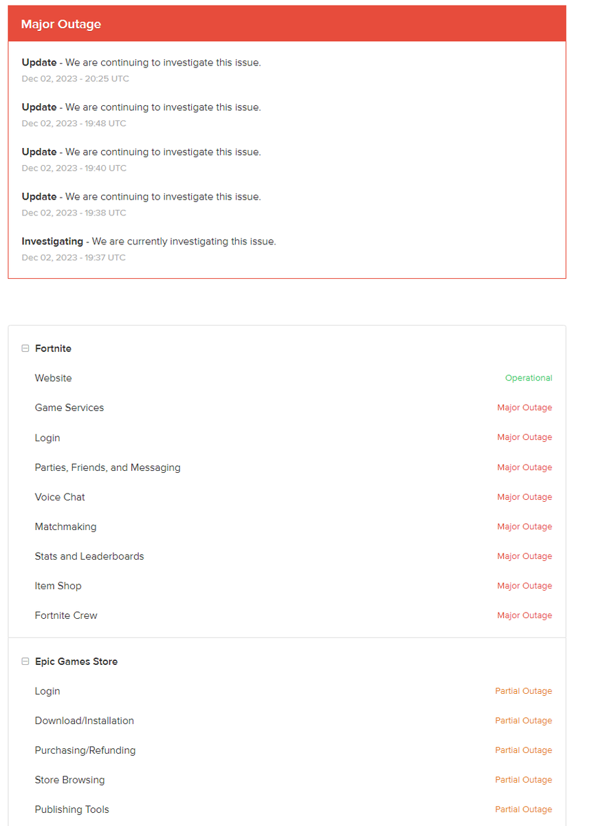 The_MajorTom13's tweet photo. #EpicGames y #xbox📷 están fritos!!!!! :o esto no es normal... no? 
///
both services down... this is weird :/ https://t.co/SMgngvlbBX