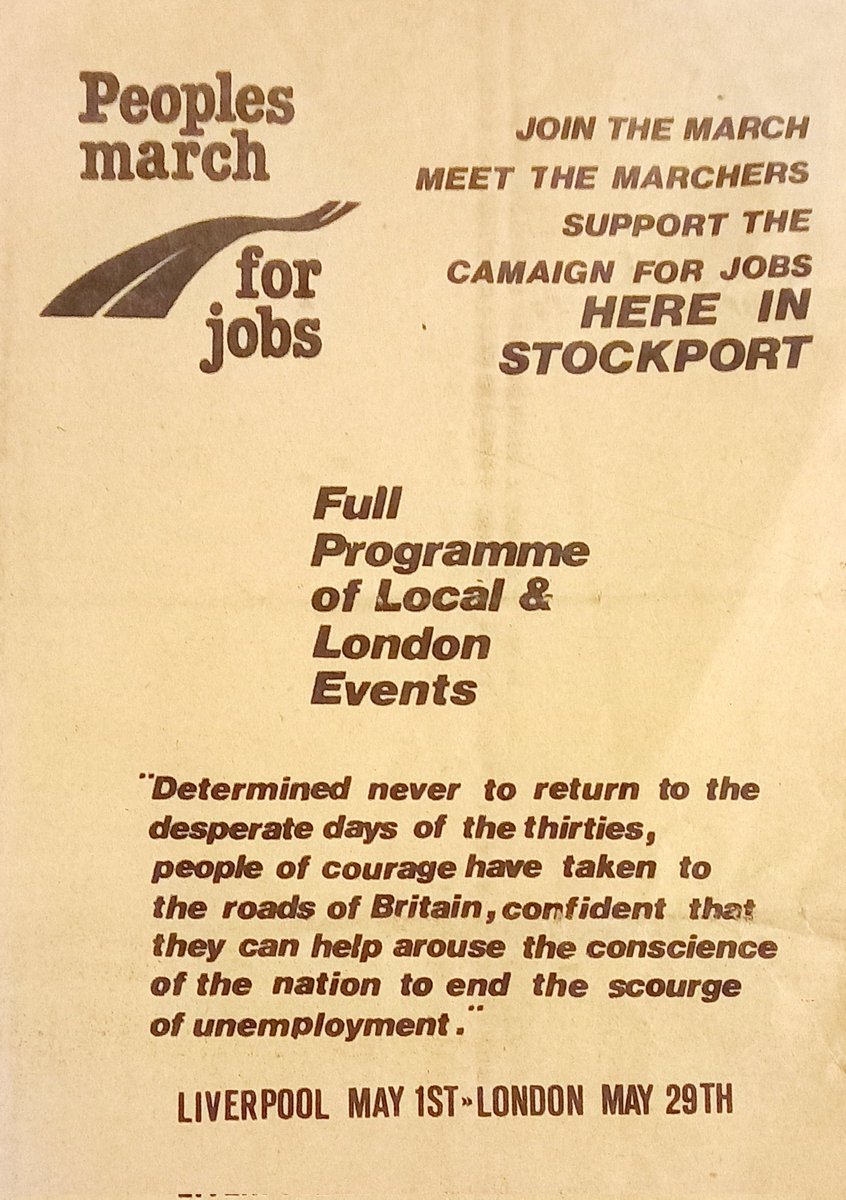 ty_goddard's tweet photo. Tidying the boxes.
My first march in 1981 and I may have left school to go on to Wellington Rd. #Stockport #JarrowMarch https://t.co/O6MBDUL9LA