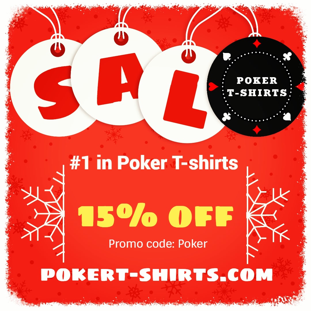 Sale on Poker T-shirts!
#poker #wsop #pokertshirts #pokergifts #pokerplayer #ChristmasGiftIdeas #pokernews