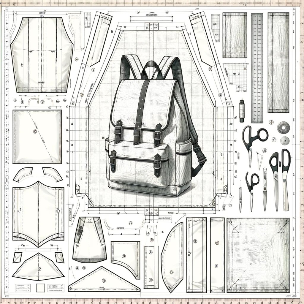 I had a conversation about how to make a backpack pocketbook. Then I asked for an image of a #sewingpattern I wonder if it would work? #chatgpt #sewingpattern #ai #gai #dalle #midjourney