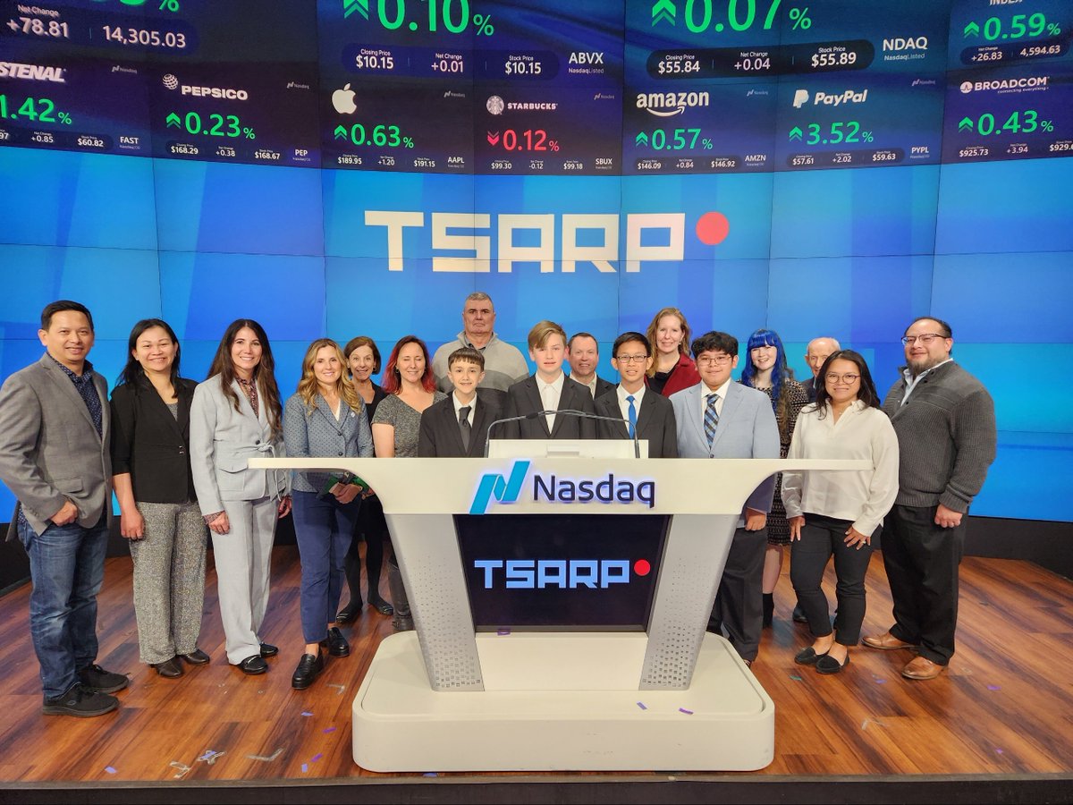 TSARPofficial's tweet image. The #TSARP Team had a great time at @Nasdaq Marketsite yesterday!

We got to watch @Abivax_ ring the closing bell!

Thanks, @ElanaFinn and the rest of the @NasdaqExchange team for the amazing visit!