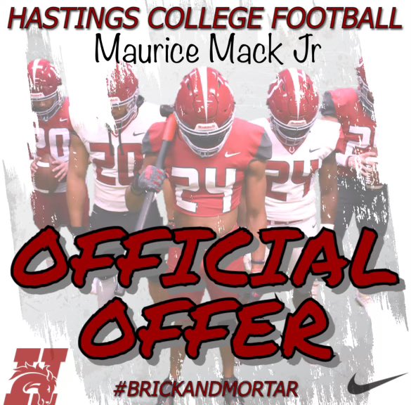 Maurice (MJ) Mack (@mmackjr12) on Twitter photo #AGTG After a conversation with <a href="/coach_ksuttles/">Kyle Suttles</a> and a visit I am Blessed to receive an offer to <a href="/HCBroncoFB/">Hastings College Football</a> 🙏🏾 #AGTG After a conversation with <a href="/coach_ksuttles/">Kyle Suttles</a> and a visit I am Blessed to receive an offer to <a href="/HCBroncoFB/">Hastings College Football</a> 🙏🏾
