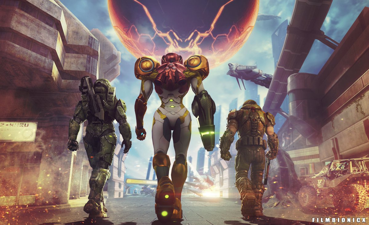 filmbionicx's tweet image. THE HOLY TRINITY #MetroidDread #samusaran #Samus #Metroid #masterchief #HaloInfinite #DOOM #videogames #Xbox📷 #DoomEternal #Microsoft #supersmashbrosultimate #Nintendo #HazbinHotel #doomslayer #HaloSpotlight #DevilMayCry