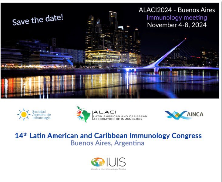 #IUIS2023 has been closed… and it’s time you arrange your schedule for the upcoming #ALACI2024. See you in Buenos Aires 🇦🇷! @iuis_online @SAI_org @sbi_imuno @ASOCHIN_Oficial @inmunoacoi @AcaaiColombia @SMInmunologia @CubanaFor