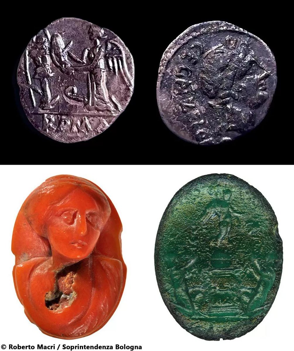 More than 3,000 Roman coins and gems unearthed in Claterna, Italy Continue Reading: archaeologymag.com/2023/11/3000-r… . . #archaeology #romanempire #romancoins #claterna