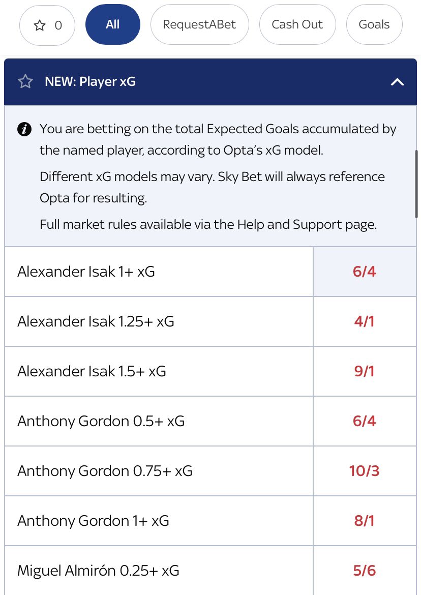 xGPhilosophy's tweet photo. You can now bet on player xG. https://t.co/RIWPbitL4Z