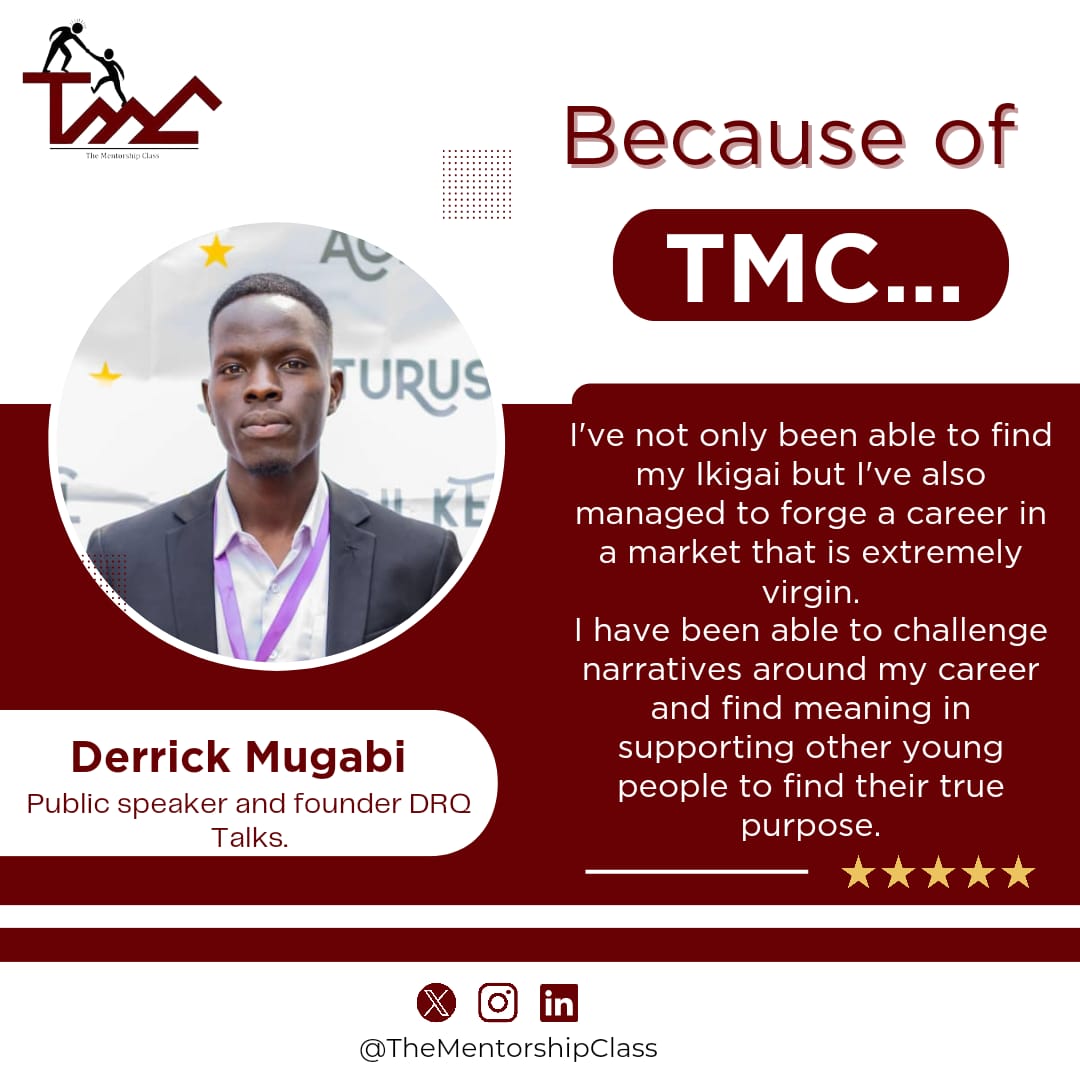 As a public speaker and the founder of DRQ talks, Derrick Mugabi has used the knowledge he attained from the Mentorship Class to challenge the various narratives around his career.🫡

#TheMentorshipClass 
#TestimonyTime