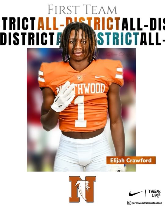CONGRATULATIONS to 1st team All-District FALCONS!! Well deserved men! You all earned it! #ProtectTheNest #FlyFalconsFly #1stTeamAllDistrict 🦅🟠⚪️

Tucker McCabe - WR
Jamarcus Walker - LB
Elijah Crawford - DB