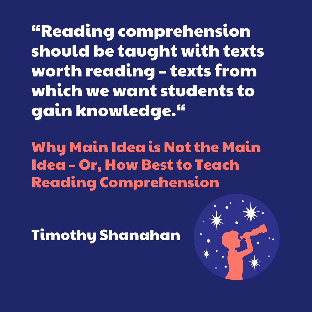 Knowledge Matters Campaign (@knowledgematrs) on Twitter photo Don't miss this piece by <a href="/ReadingShanahan/">Timothy Shanahan</a> on reading comprehension. bit.ly/47ENkVY
#KnowledgeMatters💙 Don't miss this piece by <a href="/ReadingShanahan/">Timothy Shanahan</a> on reading comprehension. bit.ly/47ENkVY
#KnowledgeMatters💙