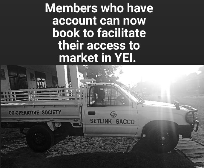 SetlinkFinance's tweet image. Members of SETLINK SACCO in YEI can book this pickup 🛻 Truck to transport their farm produce to the Market in YEI and beyond.

Call +211922802317 for booking

#trucktoristhenext
#Saccomovement