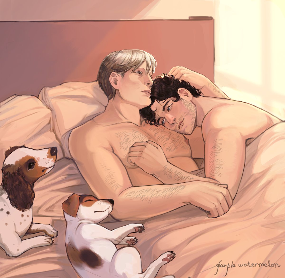 TinyPurpleGhost's tweet photo. #rusticdogs
Chapter 12 of Sanctuary is on AO3 and it's so soft! Art by @lemmecryabit
He tilted his head to grant Will more access. “You don’t need to thank me, elskede,” he said, voice low. “You should know by now, I always want you. Every part of you.”
https://t.co/oSQcEXr7Ts https://t.co/MjsoK48Ty4