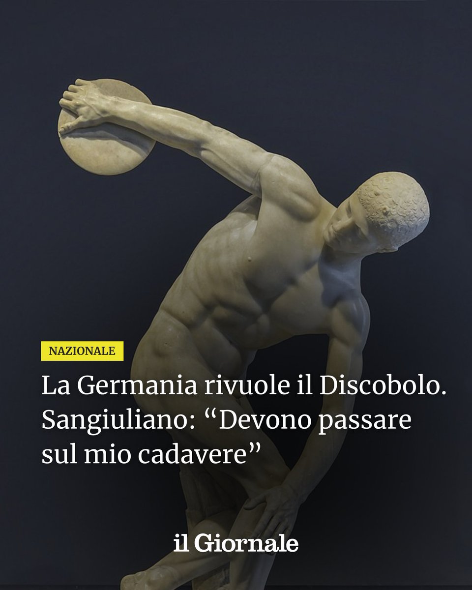 ilgiornale's tweet photo. La Gliptoteca di Monaco pretende di riavere indietro il #Discobolo Lancellotti, venduto alla #Germania nazista e adorato da Hitler. #Sangiuliano: "Deve rimanere in Italia".
➡️ https://t.co/SkcjiMg6cb https://t.co/3PtuvoCfkF