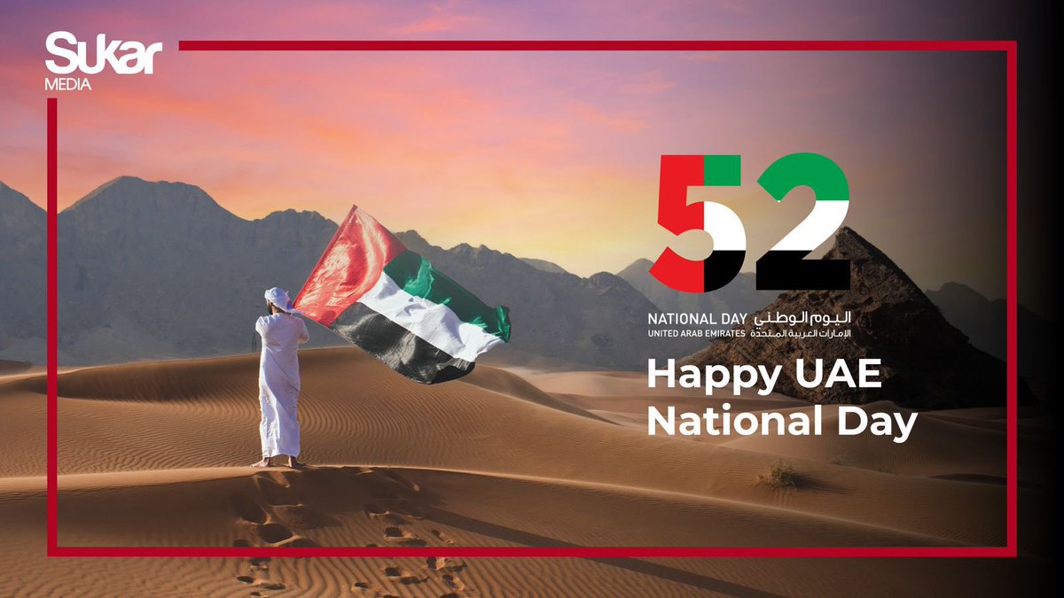 Sukar_Media's tweet photo. Happy #UAE National Day 
#Sukar_Media #UAENationalDay https://t.co/pHsG6pUFAf