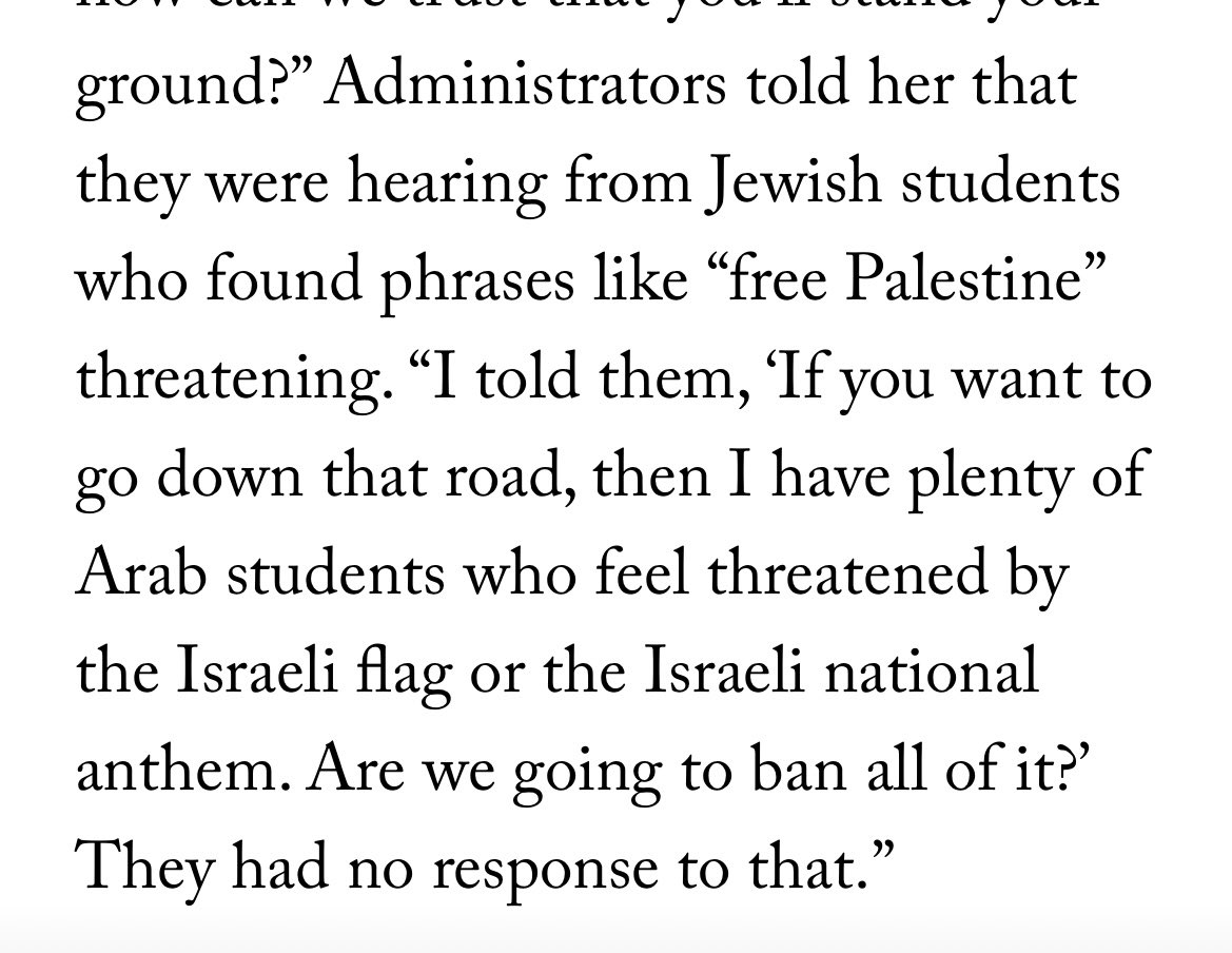 this is now the third time i’ve come across the claim that “free palestine” is a threatening statement. not “from the river to the sea” not “globalize the intifada” just “free palestine.” giving the game away