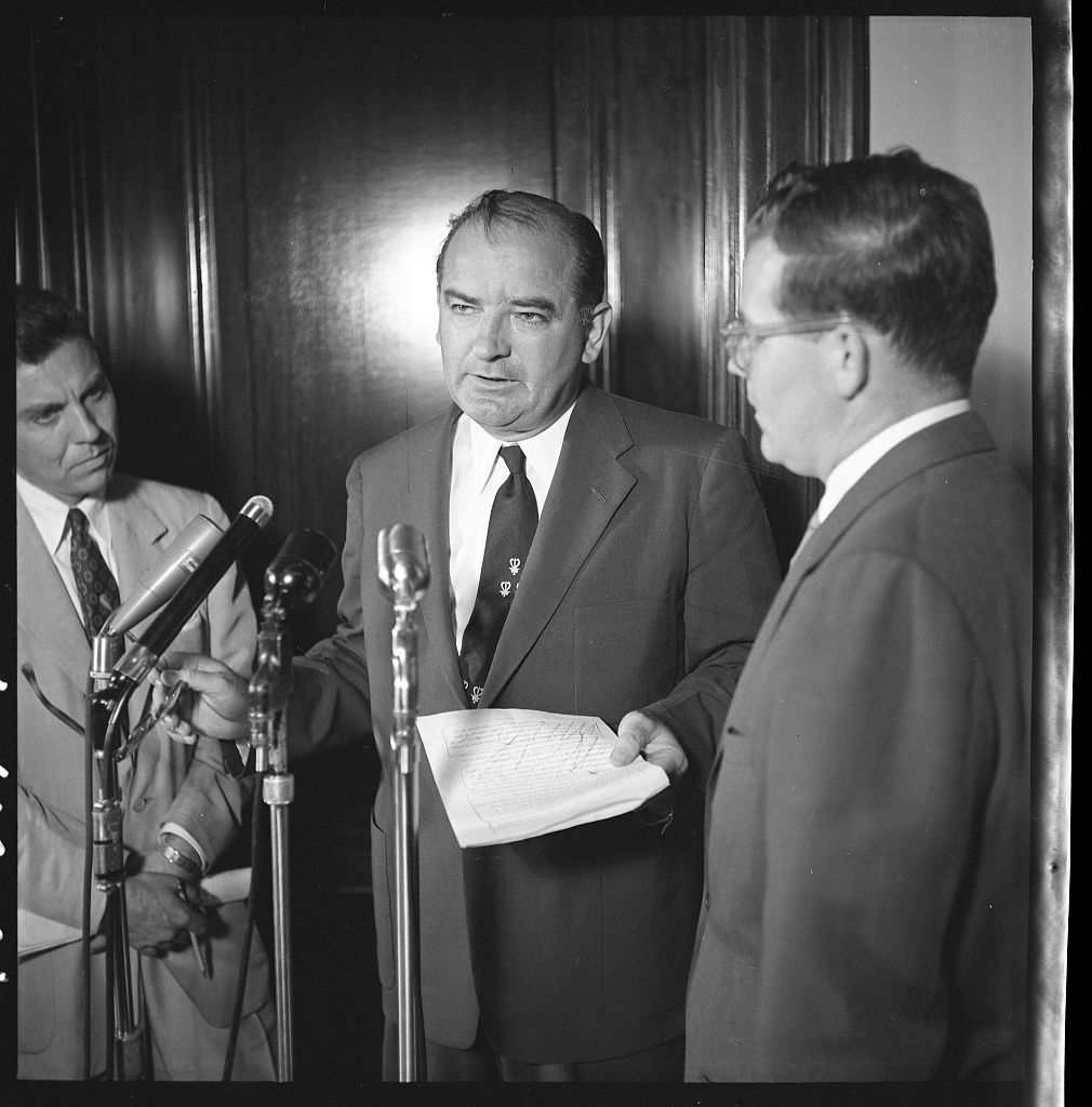 On This Day in Political History Dec 2: In 1954 Senator Joseph McCarthy was censured by the Senate for his conduct in investigating communism in America. Senator Ralph Flanders called his actions “contrary to senatorial traditions.”  #JRN385 #History Photo/ Thomas O'Halloran