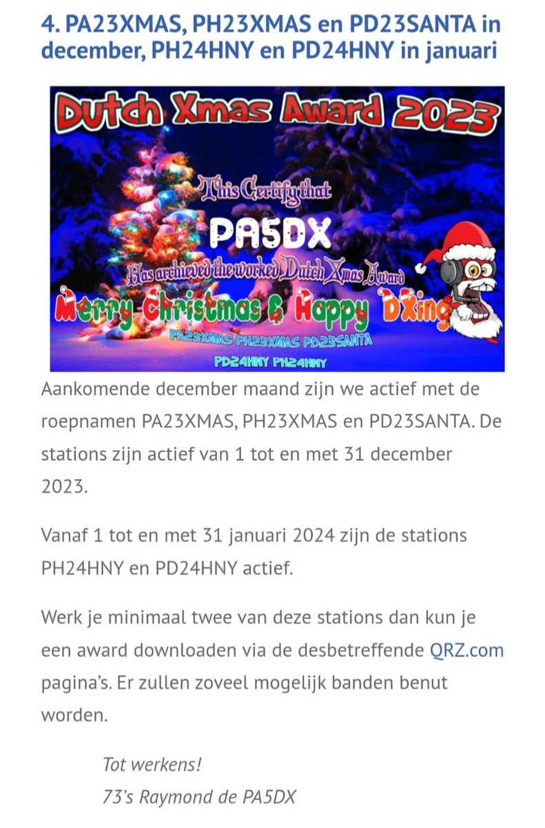 PD8DX's tweet photo. Try to work us, FT8,FT4, Phone, greetings and have a very nice month December all the best, "PD23SANTA" 73's https://t.co/tD77jIq50a