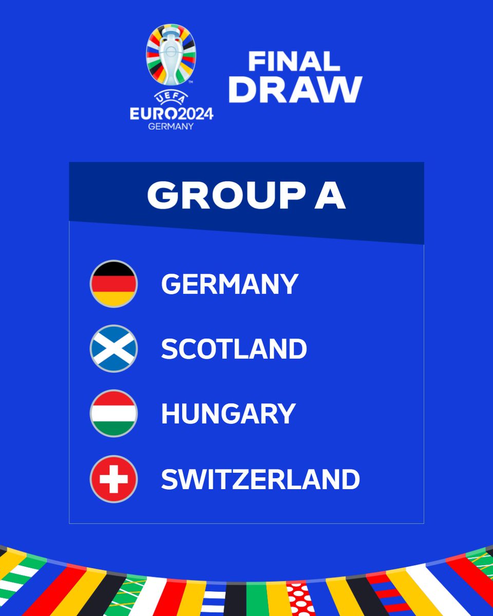 Group A: Germany,  Scotland, Hungary, Switzerland ✅

#EURO2024