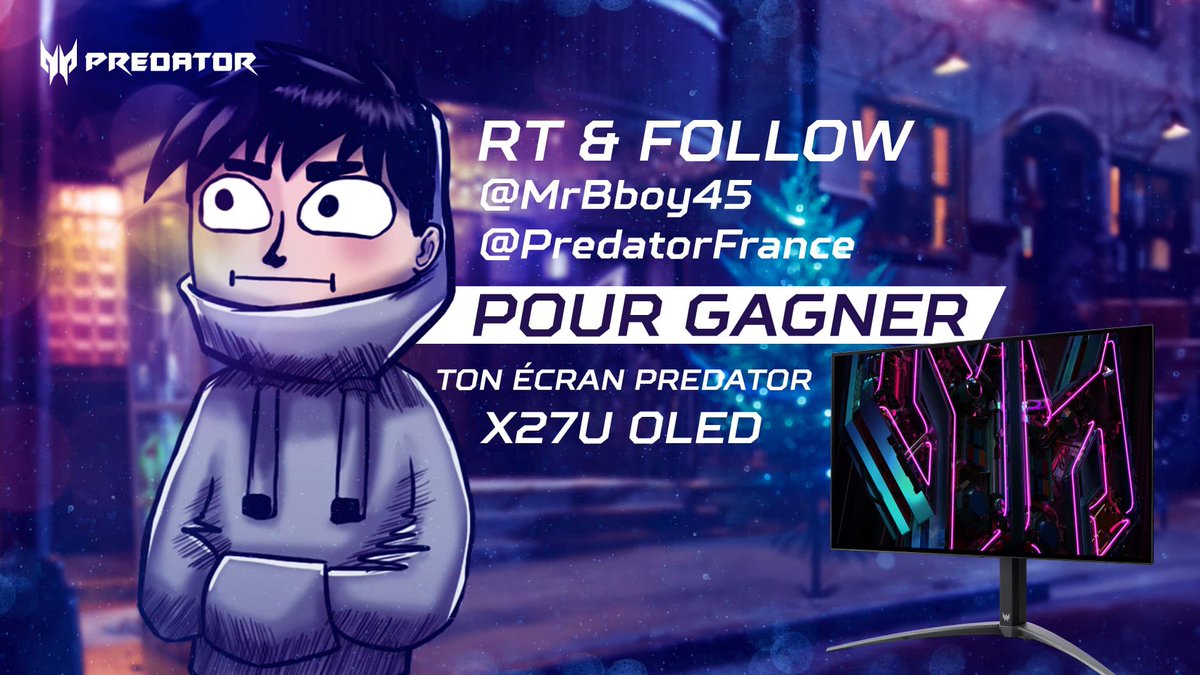 🎁 CONCOURS NOEL #1 🎁 Vous vous souvenez de mon Ecran OLED dont j’ai tant parlé ? Bah je vous le fais gagner grâce à @PredatorFrance 😍 Un écran à +900€ 🥹 Il suffit de: - #RT - Follow @PredatorFrance & Moi même ! TAS Samedi 9 Decembre que vous l’ayez sous le sapin 🔥🥹