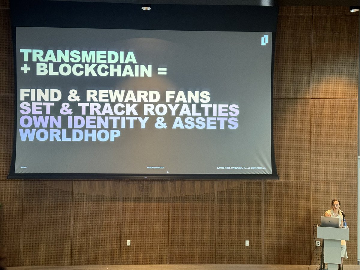 iBrews's tweet photo. Always a pleasure to see the brilliant @rebeccabarkin speak.
Her keynote was a clear value proposition of what @Lamina1official offers creators and communities and how their approach differs from all the major “metaverse” players.
@FilmgateMiami https://t.co/y6hWNgCnkJ