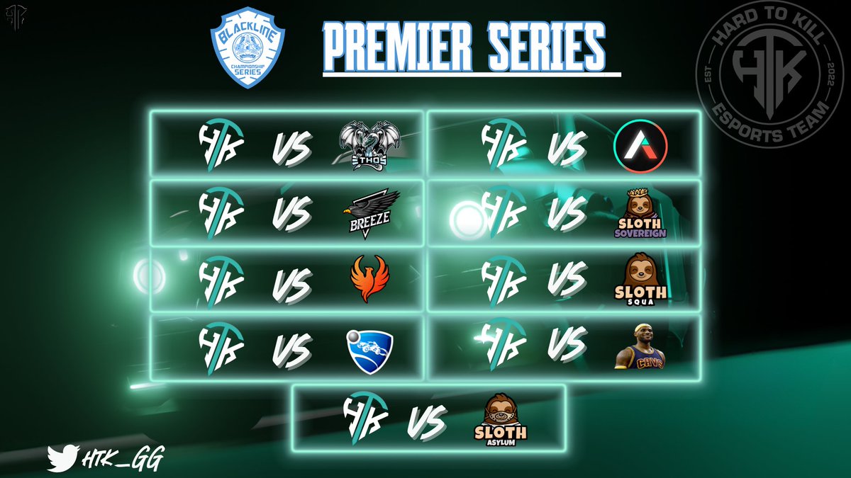 Here is our <a href="/BlackLineCS/">Black Line Championship Series</a>  Premier Series schedule our White Roster will be participating in! 
#HTKmafia #HTKesports #HardToKill