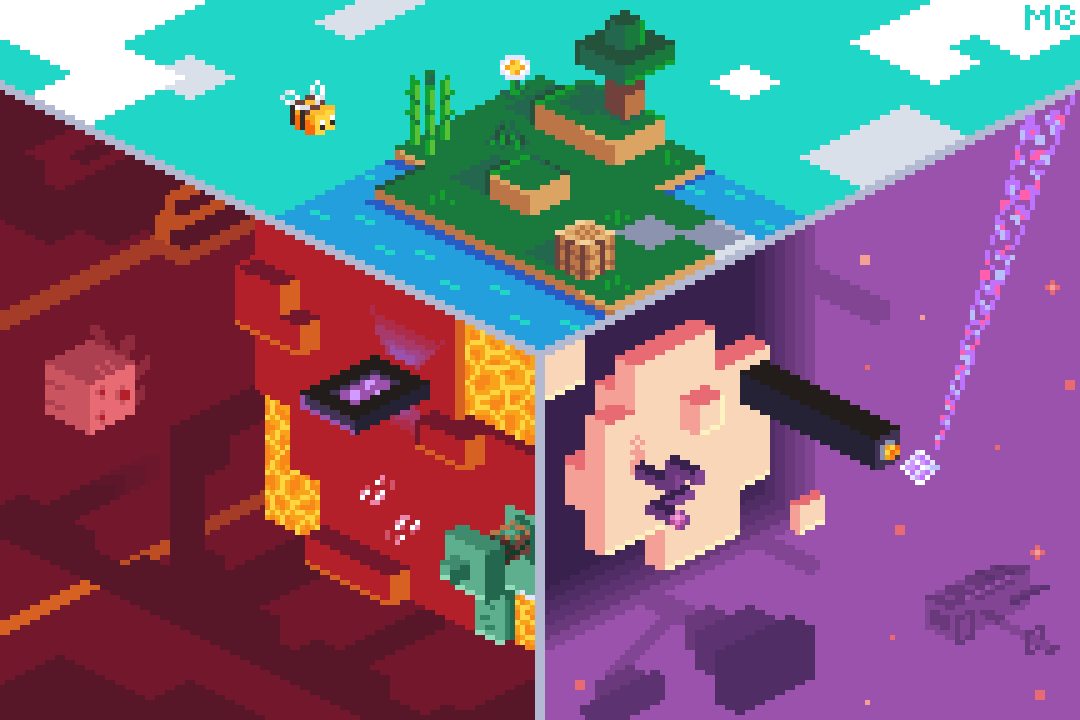 Minecraft 2d artist pixel art
