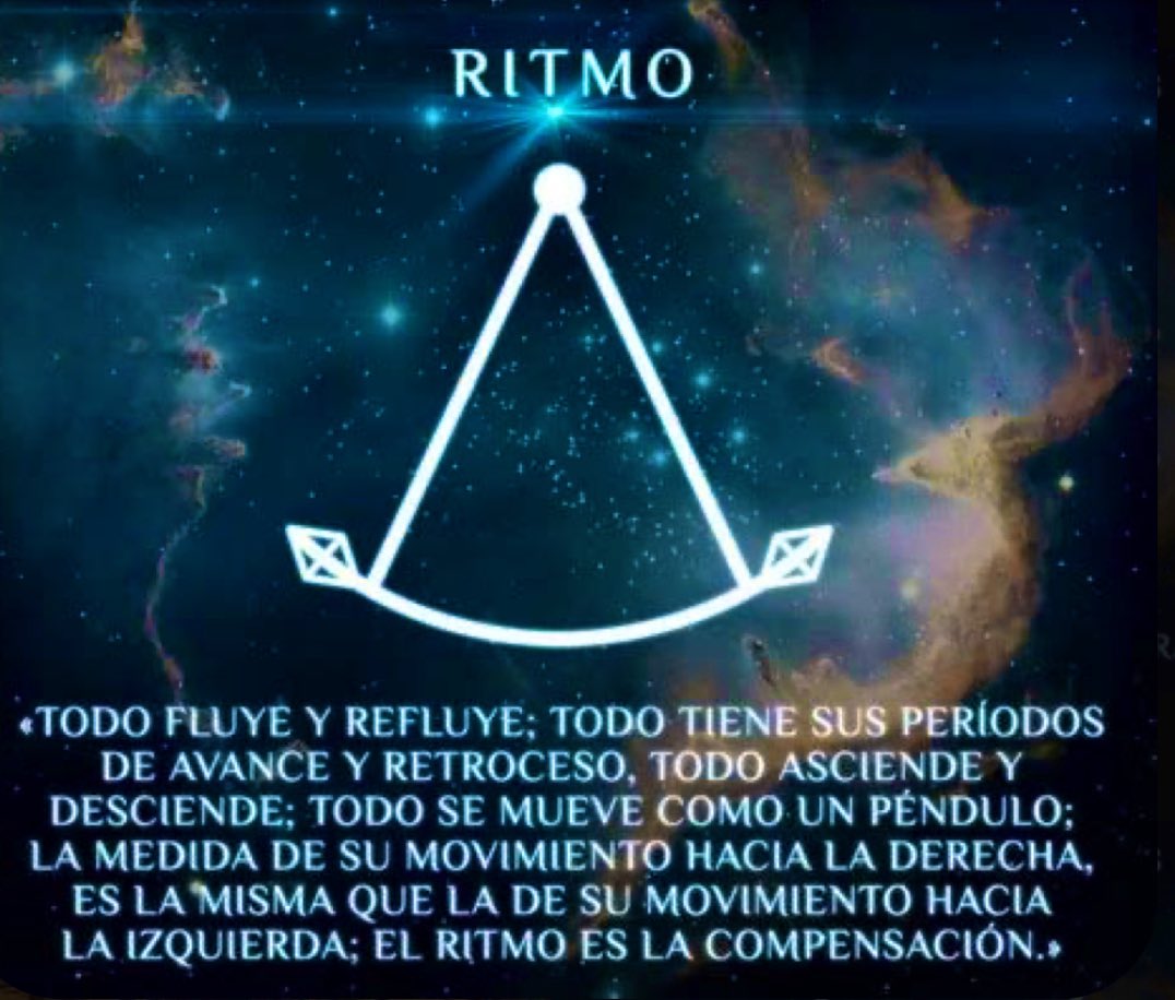 AbiffArte's tweet photo. Principio del Ritmo: "Todo fluye, fuera y dentro; todo tiene sus períodos de avance y retroceso". Las mareas cósmicas siguen ritmos y ciclos, recordándonos que la vida es una danza constante de cambio. 🌊⏳ #Ritmo #Kybalion https://t.co/vyi1PlFjg7
