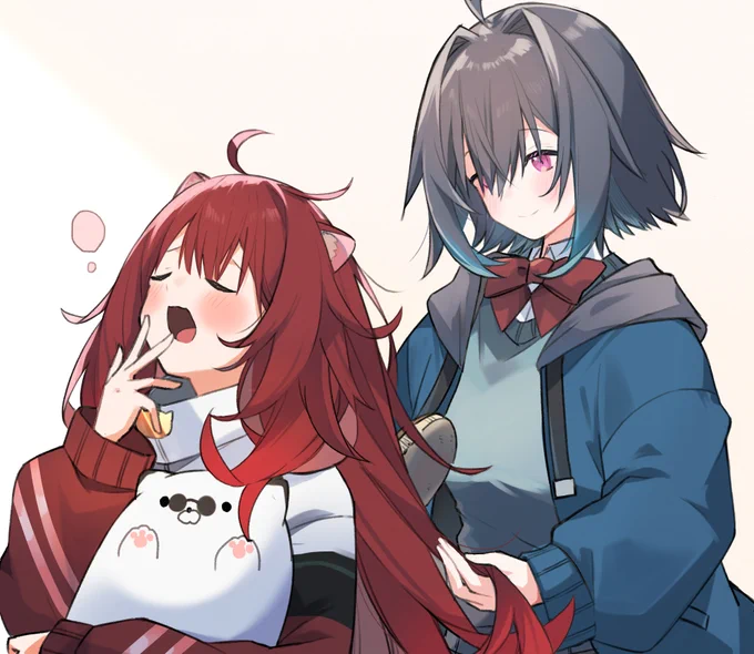 なのちゃんと私描かせていただきました!リクエストありがとうございました～!#skeb 