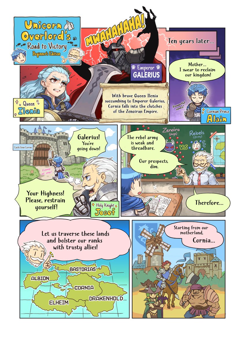 SEGA's tweet photo. Leap into the world of Unicorn Overlord with “The Commander’s Guide” official manga mini series! 📚

Wishlist Unicorn Overlord on Nintendo Switch, PlayStation, and Xbox today! https://t.co/oAwPAuN1ZH