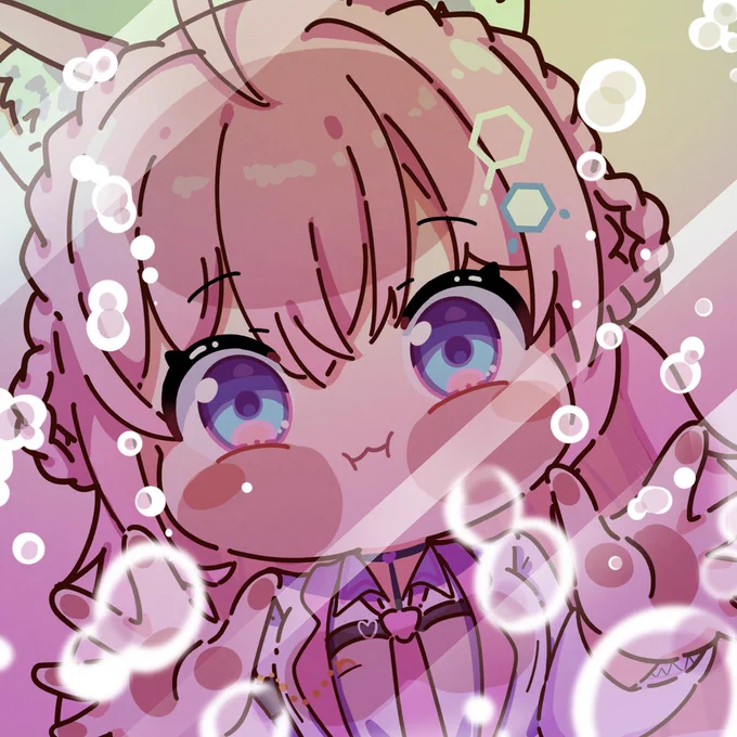培養ポッドの内側から見るこよちゃん #こよりすけっち #みんなでデフォルメ絵をあげて幸せな気分になろう