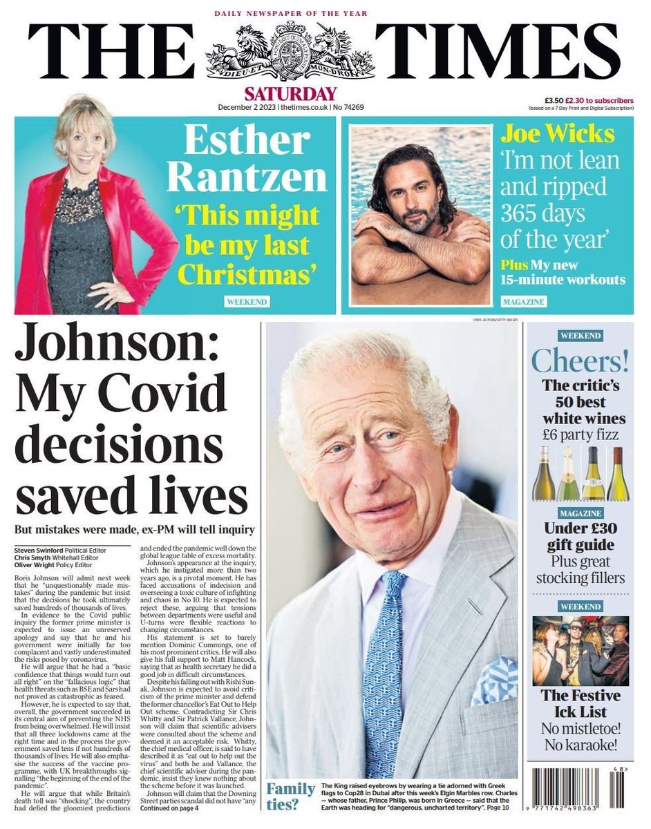 The Covid Inquiry that we are all following tells a very different story. Such a shame that the once highly respected Times is now such utter trash. #BorisJohnson #CovidInquiry