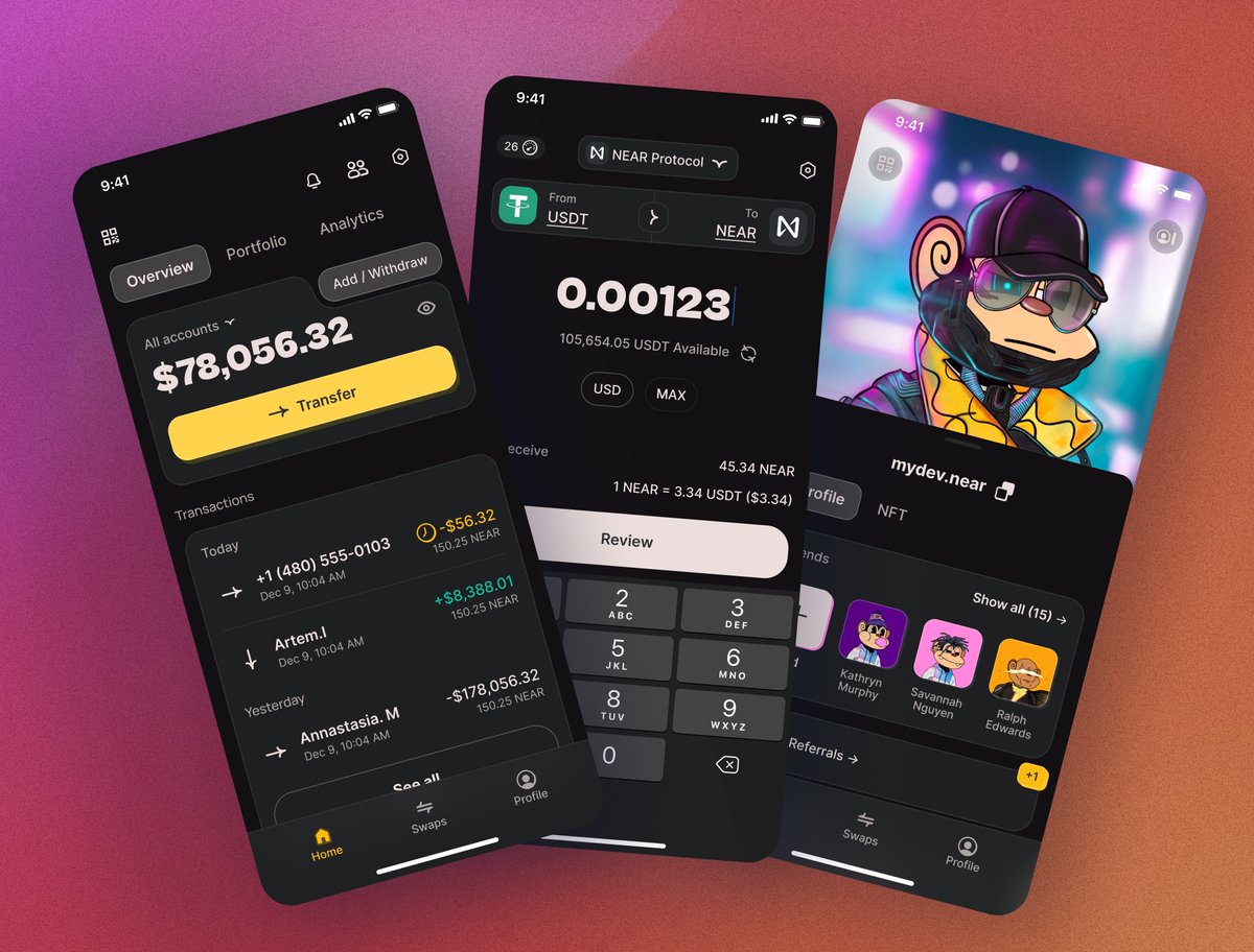 Something is coming to @here_wallet Most probably in Q1 2024 We have introduced design tokens in our design system and now we are open to a lot of options of customisation. NFT owners will be glad to see this update! #darktheme #crypto #wallet #design