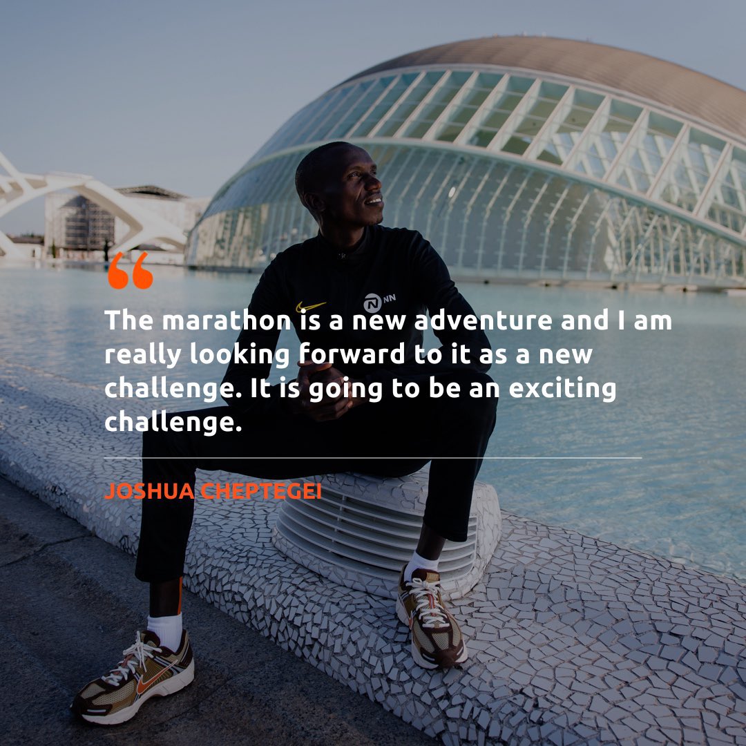 Akeda4's tweet photo. All the best @joshuacheptege1 as you take it #Back2theStreets in a new adventure in Valencia. 

“Only the brave take on a new challenge in stride.” https://t.co/44jTVzGHQT