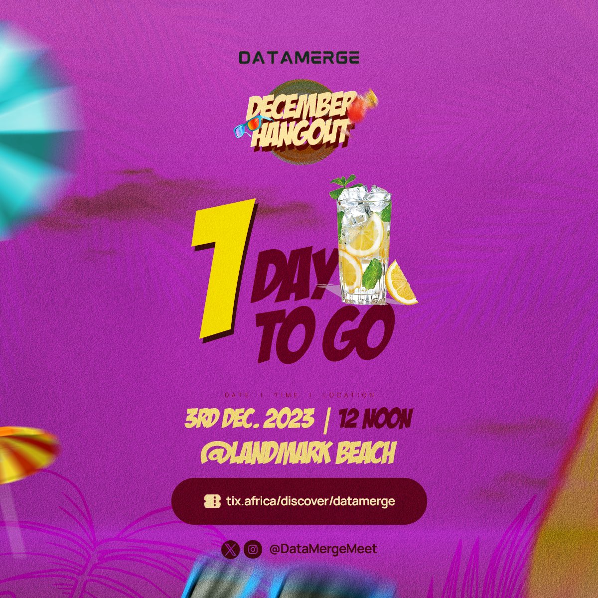 See you tomorrow at #DataMerge 🏖️🍹