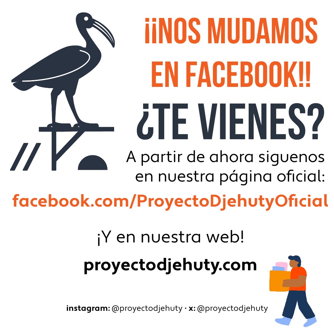 ¡¡Nos mudamos de página!! ¡¡Esperamos veros a todos en nuestra nueva página!! Empezamos una nueva etapa con muchas ganas y preparando la próxima campaña con ilusión renovada. ¿Nos acompañas? Esta es nuestra nueva página facebook.com/ProyectoDjehut…