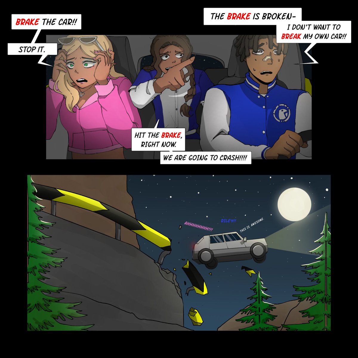 LoveFected_'s tweet photo. It's been a while since I post... well, here.
(Homophones homework to a comic fr)
- Dakota Nicole
- Mamo Ikaika
- Riley West

LET HIM DRIVE

#DayBreakroblox #DayBreak https://t.co/vzo9RDkUeP
