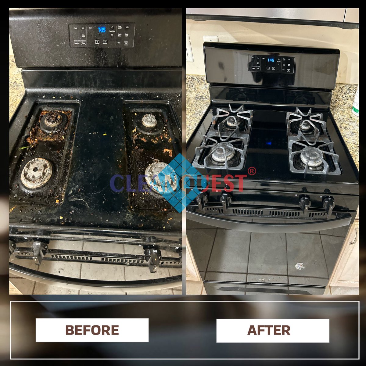 CLEANQUEST's tweet image. Here is most recent move-out cleaning.